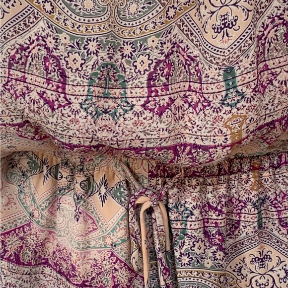 Lavender Brown Silk Blend Romper - Picture 3 of 11